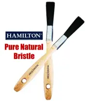 2pk Hamilton Natural Paint Brush 1/2" Touch Up DIY Decorating Painting Brushes