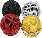 Vaguelly 4pcs Microphone Grille Replacement Metal Mic Head Mesh for Musicians Podcasters and Audio Professionals Protects Against Dirt and Debris