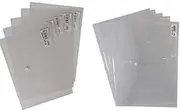 Tiger A5 Clear Stud Wallet Folder Plastic Document Holder File Popper Wallets (Pack of 5)