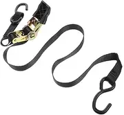 CRILSTYLEO Bandage S-Hook Lashing Straps Cargo Strap Ratchet Tie Down Strap Cargo Fixing Strap Cargo Fixed Rope Tie Down Straps with Hooks Luggage Fixing Belt Trucks Straps Black Metal