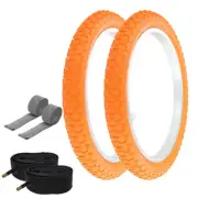 PRO+ HIGH PERFORMANCE BICYCLE BMX TIRE 18" X 2.125 ORANGE COMP III 6PC SET