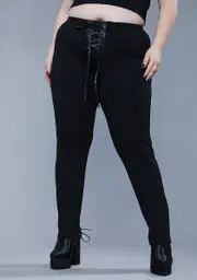 [Widow] Plus Mortal Enemy Lace Up Leggings