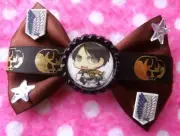 Chibi Titan Survey Corps Eren Anime Hair Bows