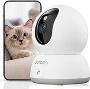 blurams 2K Indoor Security Camera, Pet & Dog Camera with Phone App, 360° PTZ Cameras for Home, Motion Tracking, Color/IR Night Vision, 2-Way Talk, One-Touch Call, Cloud & SD Storage(2.4GHz Only)