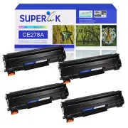4PK Black Toner Cartridge for HP CE278A 78A LaserJet P1606n P1606dn M1536dnf