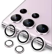 [JETech] Camera Lens Protector for Samsung Galaxy S23 Ultra 5G 6.8-Inch, 9H Tempered Glass Metal Individual Ring Cover, Easy Installation Tray, HD Clear, 1 Set (Lavender)