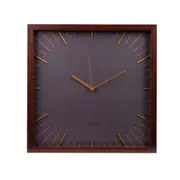 Academy Alfred Square Wall Clock Brown 50x5x50cm