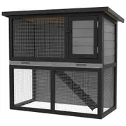 Oppsbuy Rabbit Hutch Wooden Bunny Cage Waterproof Pet House Chicken Coop Guinea Pig House