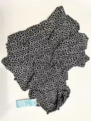 MudPie Infinity Circle Scarf, NWT, Black & White Pattern
