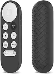 OKCSC Google TV Chromecast 2020 Remote Silicone Protective Cover Smart Remote Accessories-Black