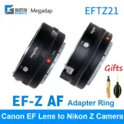 Megadap EFTZ21 Auto Focus Lens Adapter Ring for Canon EF Lens to Nikon Z Cameras