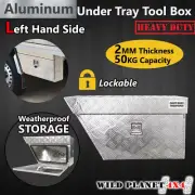 Aluminium Under Tray Ute Tool Box LHS Heavy Duty Vehicle Chest Storage w Lock Ut