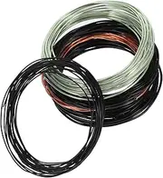 5 Rolls Bonsai Training Wire Set 3 Sizes (1.0mm 1.5mm 2.0mm) Aluminum Alloy Bendable Dark Wire for Bonsai Floral DIY
