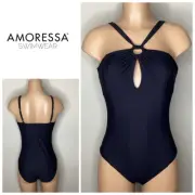 New. Amoressa by Miraclesuit black halter one piece. Size 12. Retails $169