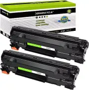 GREENCYCLE 2PK CF283A 83A BK Toner Cartridge for HP Laser Jet Pro M201dw M225dw