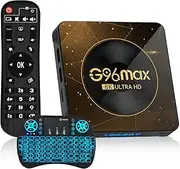 Android TV Box 13.0, G96max A13 Smart TV Box 4GB 64GB with Mini Backlit Keyboard, RK3258 Chip Support 2.4G/5.8G Wifi6 1000M Ethernet LAN BT 5.0 3D/8K Set Top TV Box,4gb+64gb