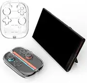 PC Protective Case for Switch 2 Handheld Controllers, Anti-Fall, Dust-Proof, Scratch-Resistant with Built-in Game Cartridge Storage (6 Slots) & Lightweight Design, Transparent/Clear