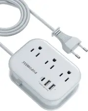 European Travel Plug Adapter USB C, Popowell International European Plug Adapter