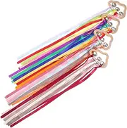 TEHAUX Cloud-Shaped Boys and Girls Sensory Toys Pcs Rainbow Dance Ribbons Wand Hand Bell Early Learning Toy