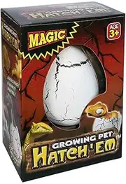 IID LTEX07B - Magic Dinosaur Egg with Growing Dino Inside, Approximately 6 cm Tall, Dino Hatches After Approximately 48 Hours, Give-Away, for Theme Parties and for Fans and Lovers