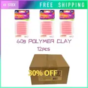 12pcs 60g Polymer Clay Pearl Pink Oven Bake Kids Modelling Artists DIY Craft