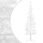 NNEVL Slim Artificial Half Christmas Tree with Stand White 120 cm