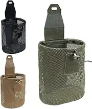 Ungtyb Dump Pouch, Foldable Mesh Utility Bag, Quick Release Belt Organizer, Durabled Lightweight, Drawstring Waist Storage for Hiking, Hunting, Camping, 190 x 230 mm