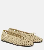 [Le Monde Beryl] Le Monde Béryl Regency woven leather ballet flats AU 4.5 white