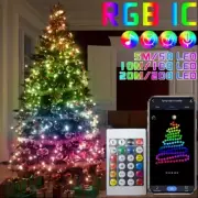 Smart RGB-IC Fairy String Lights with Bluetooth App & Remote Control