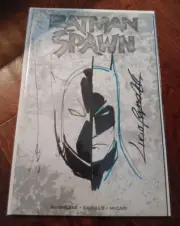 Batman/Spawn McFarlane Comic With Original Sketch By Livio Ramondelli Sign+COA