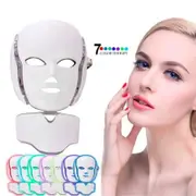 7 Color LED Color Light With Neck And Face Mask Beauty Instrument To Fade Wrinkles Tighten Pores Whiten And Brighten Skin Tone