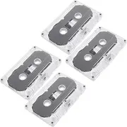 Yardenfun 4pcs Blank Audio Cassette Tapes 30 Recording Cassette Tapes for DIY Parties
