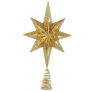 Kurt S. Adler Christmas Star Mini Tree Topper Star Burst 6.75 inch Gold