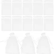 Zerodeko 100Pcs Small Organza Drawstring present Bags Elegant Jewelry Pouches for Party Favors Organza Sample Bags for Weddings and Special Occasions