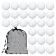 100 Pcs Hollow Plastic Ball with Mesh Drawstring Storage Bags for Training R1L6