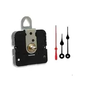 Quartz Clock Movement Mechanism with 3" Black Spade Hands and Red Second Hand...