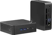 MINISFORUM UN100P Mini PC, Intel 12th Gen Alder Lake- N100,16 GB DDR4 RAM 512 GB PCIe SSD, Mini Desktop PC 4K Triple Display, 4xUSB Ports,2.5G RJ45 LAN,Business PC for Home-Server/Network Firewall