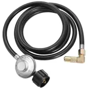 6 Feet Propane Adapter Hose with Regulator to Quick Connect for 17"/22" Black...