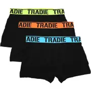 Tradie Men's Fitted Trunk 3 Pack - Black