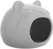TOBBOMEY Hamster Porcelain Nest Guinea Pig Hamsters Hamster Supplies Hamsters Bed House Hamsters Hamster Cage Hamsters Hamster Chinchilla Cage Hamsters Pet Hamsters Grey Ceramics