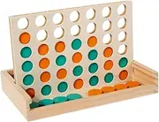 STARTIST Wooden 4 in A Row Game Line up 4 Game Sturdy Boys Girls Housewarming Gift Rustic Montessori Connect Games Travel Board Games