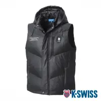 在飛比找momo購物網優惠-【K-SWISS】可拆式連帽羽絨背心 Down Vest-男