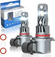 Ununpentium 9005 HB3 Fog Light Bulbs, 50000 Lumens 6500K Cool White Light, 500% Brightness, 1:1 Size H11 9005 Bulbs, Fog Lamps Replacement for Cars, Play and Plug, Halogen Replacement (Pack of 2)