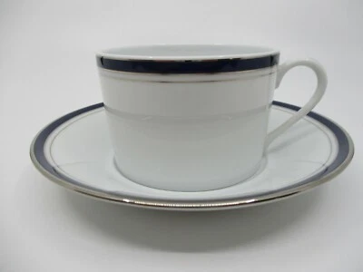 HAVILAND NUIT BLEUE PLATINE CUP & SAUCER - 2 1/4" 0905G