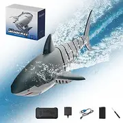 Remote Controlled Shark Toy for Children and Adults - High Simulation RC Shark Boat with 2.4 GHz Remote Control, 4 Channels, Waterproof, Flexible Tail Connections, 1200 mAh Battery