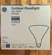 New GE Outdoor Floodlights LED PAR38 Daylight 12 Pack Non-dimmable