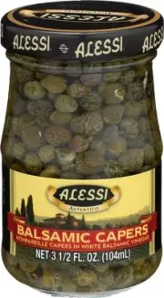 Alessi Capers in Balsmic Vinegar, 3.5 oz Grocery