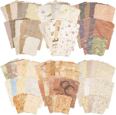 168 Sheets Scrapbook & Embossed Textured Paper Assorted Set - 6 Pack Mixed Speci