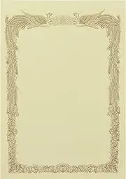 King Corporation 251201 Award Paper for Laser Printers, B4, Vertical Frame, 100 Sheets