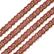 Braid Gimp Trim 3/8" x 13 Yards Polyester Upholstery Trim for Craft, Red